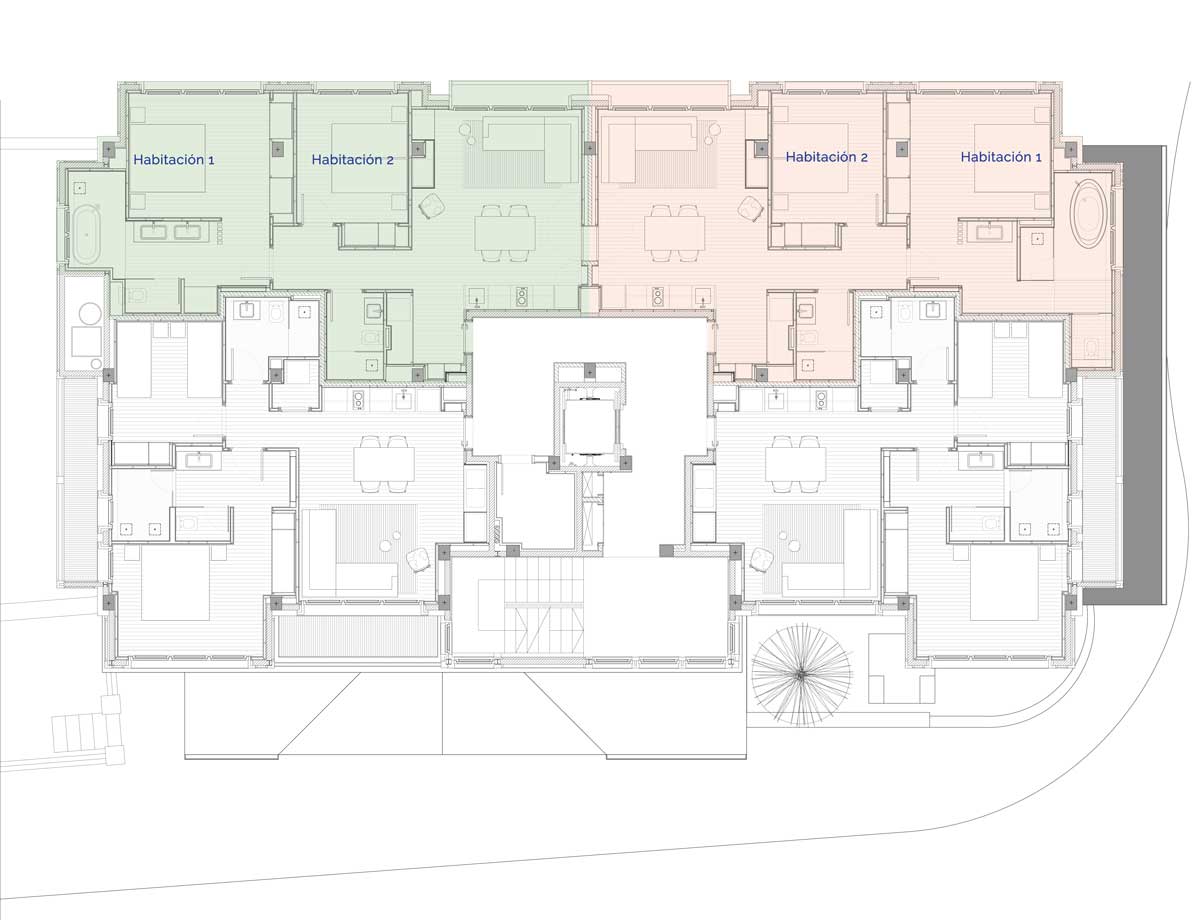 Hermitage Mountain Residences Planta 2 Residencias de 240 m2 Hermitage Mountain Residences Planta 2 Residencias de 240 m2