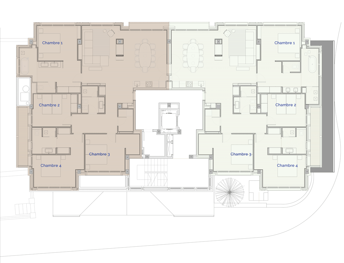 Hermitage Mountain Residences Etage 3 Résidences de 180 m2 Hermitage Mountain Residences Etage 3 Résidences de 180 m2