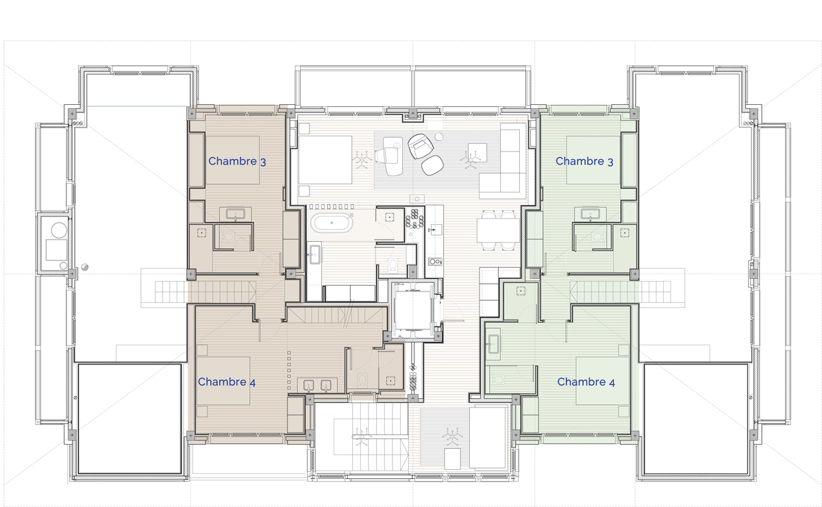 Hermitage Mountain Residences Etage 4 Résidences à l'étage supérieur 250 m2